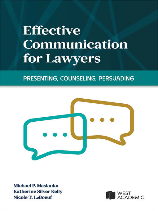 Title details for Effective Communication for Lawyers by Michael P. Maslanka - Wait list